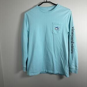 Vineyard Vines Snowman Whale LS Tee Youth L